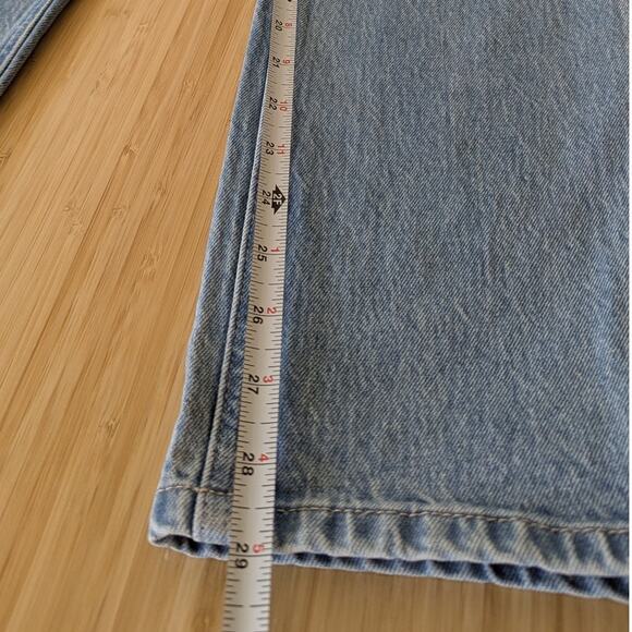 Oak + Fort Blue Denim High-rise Straight Leg Jeans, size 27 - Picture 5 of 8